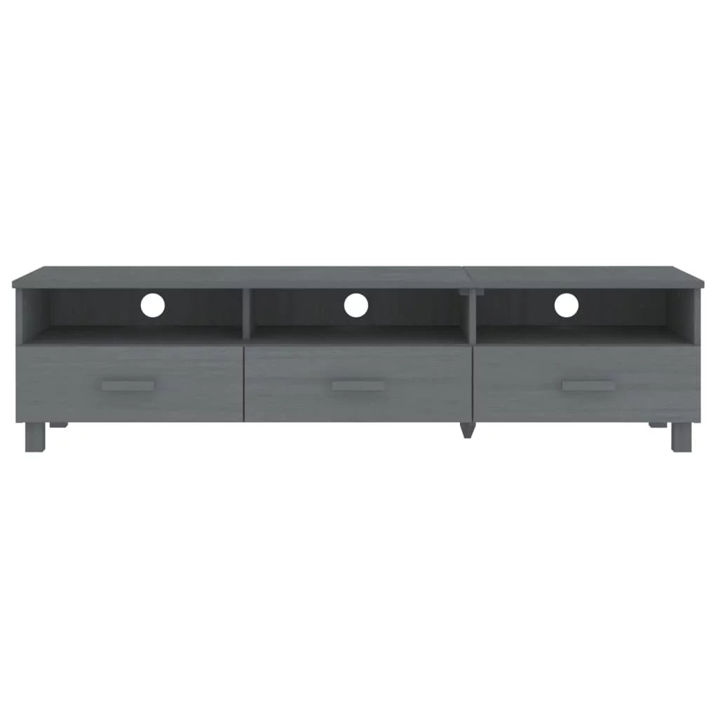 Dark Gray Solid Wood Pine TV Stand Y5741