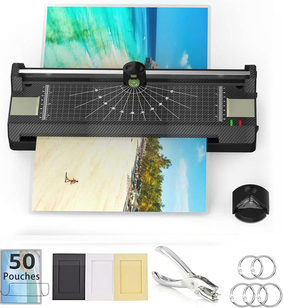 13 Inch 7 in 1 Thermal Laminating Machine with 50 Pouches and Corner Rounder G1967