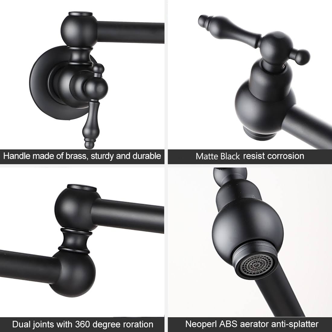 Blue Wall Mount Pot Filler Faucet A69330
