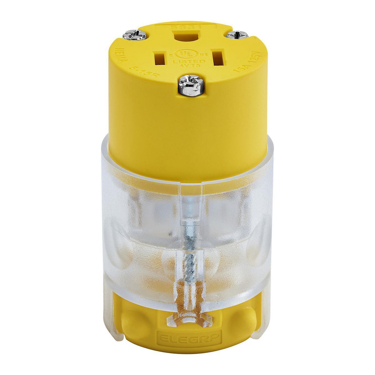 125V 15 Amp 12-18 AWG Light Up Female Connector H77236