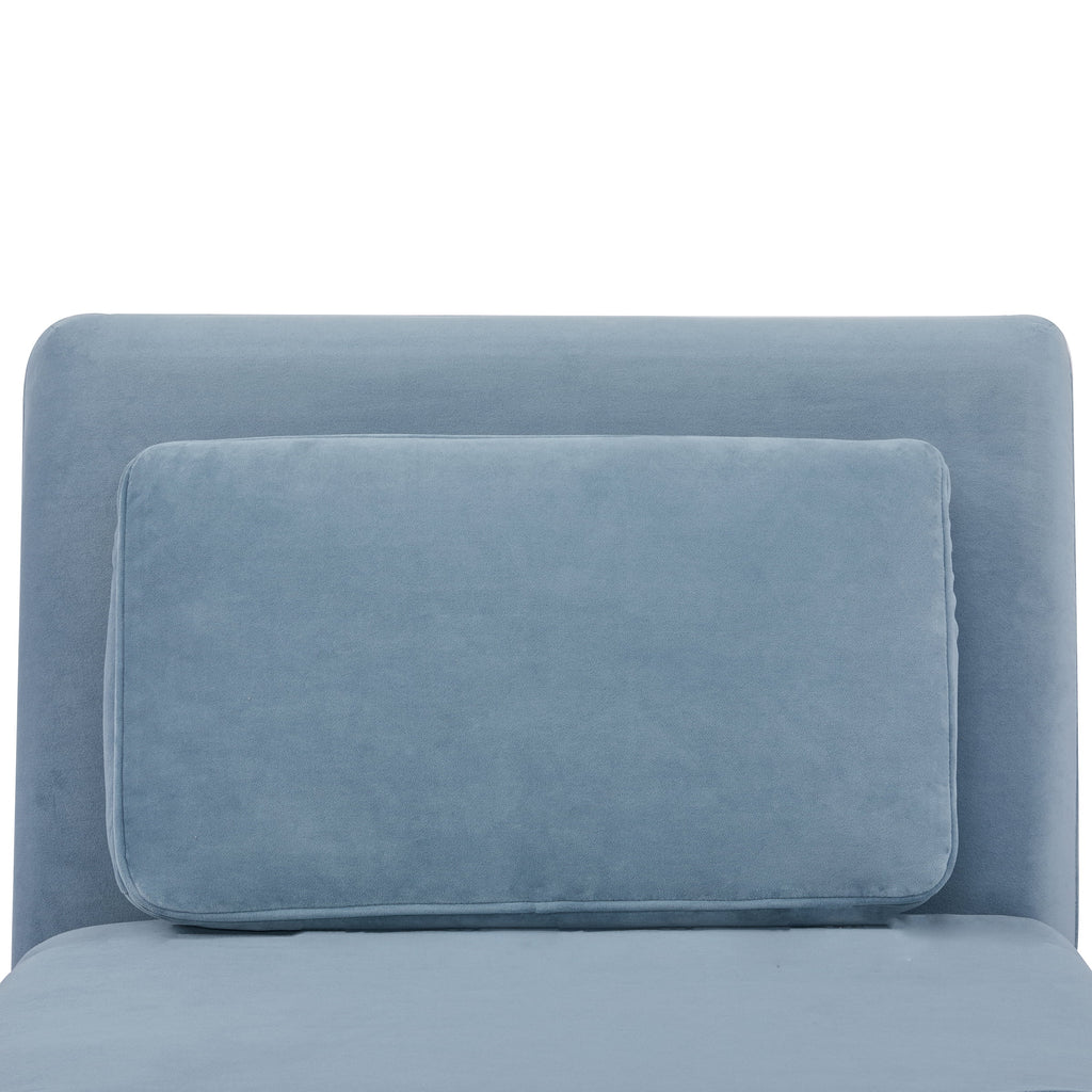 Velvet Blue Convertible Futon Chair X649682