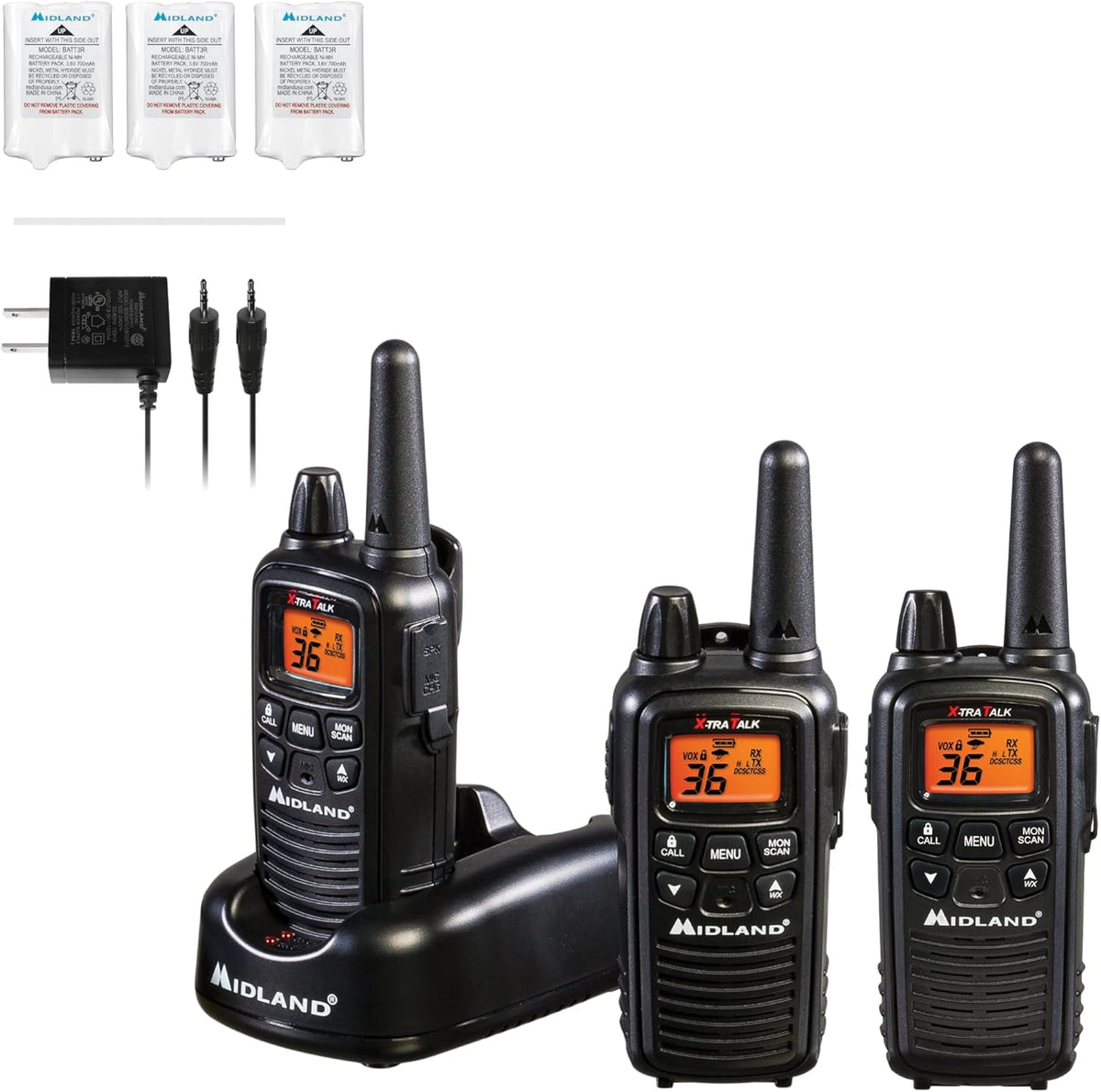 36 Channel FRS Two-Way Radio Pair Pack Yellow Black D4896