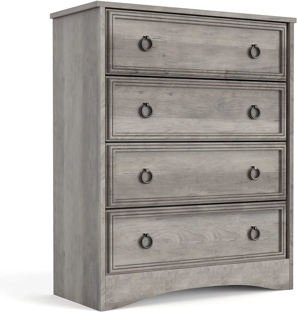 4 Drawer Gray Wood Dresser L601