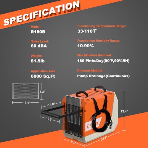 Commercial Dehumidifier with Pump B36185