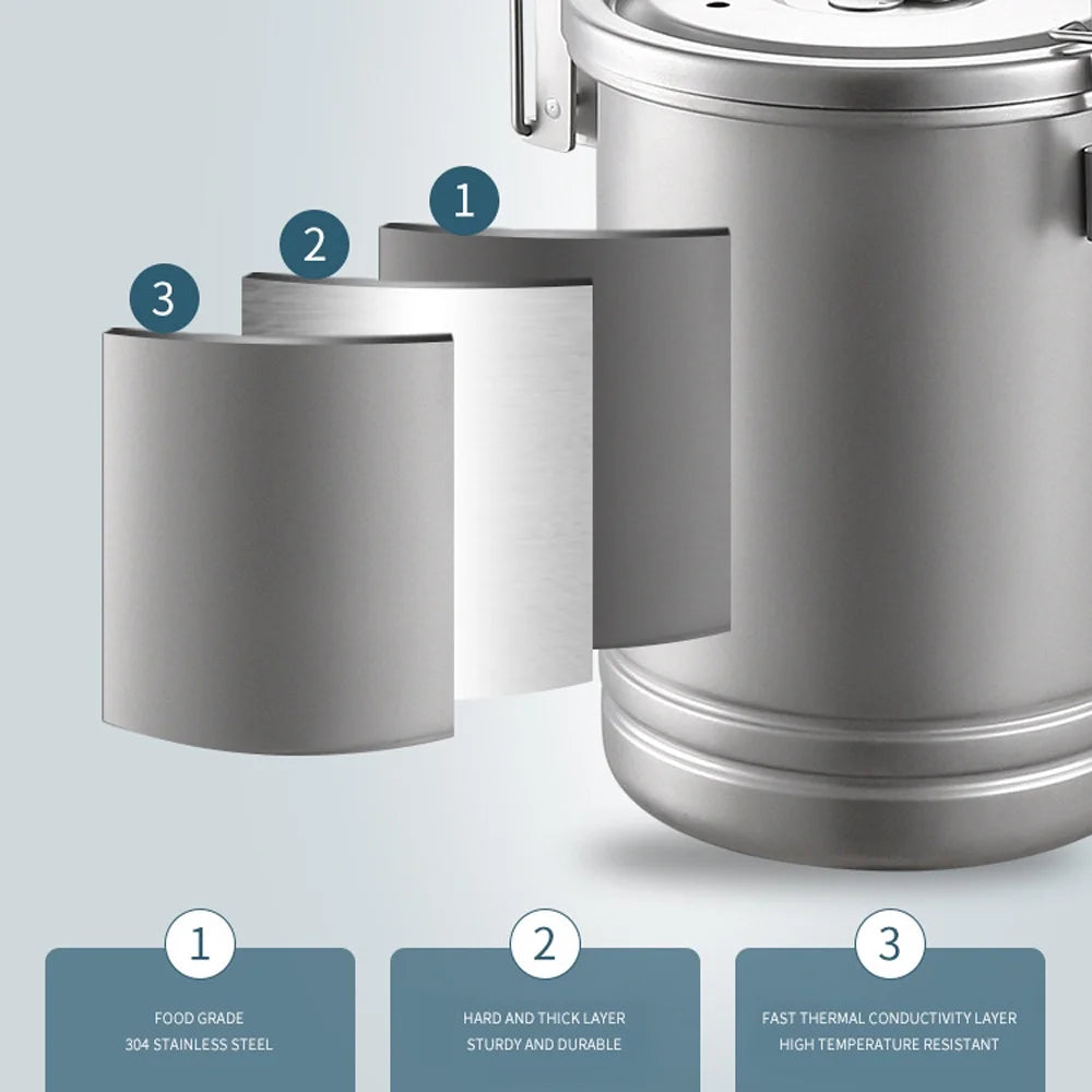 Stainless Steel Pot Portable Camping Cookware A88853
