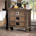 Rustic 3 Drawer Solid Wood Nightstand E398